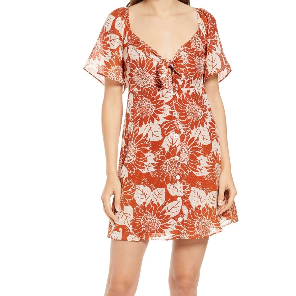 Madewell Silk Sunflower Dress